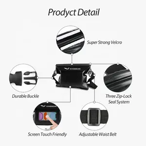 Su geçirmez kuru kılıfı bel kemeri ile dokunmatik kuru çanta için ayarlanabilir kemer ile telefon değerli yüzme