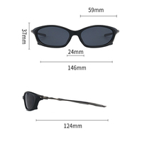 Lunettes de soleil ovales Y2K Cyberpunk pour hommes et femmes, lunettes de soleil futuristes enveloppantes, monture étroite, petites lunettes de soleil, logo personnalisé, faible MOQ, UV400