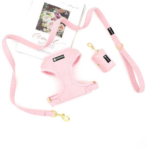 Hunan Coowone Set Harness anjing Corduroy kerah mewah khusus untuk anjing besar tas kotoran anjing perlengkapan hewan perros - Product Image 4