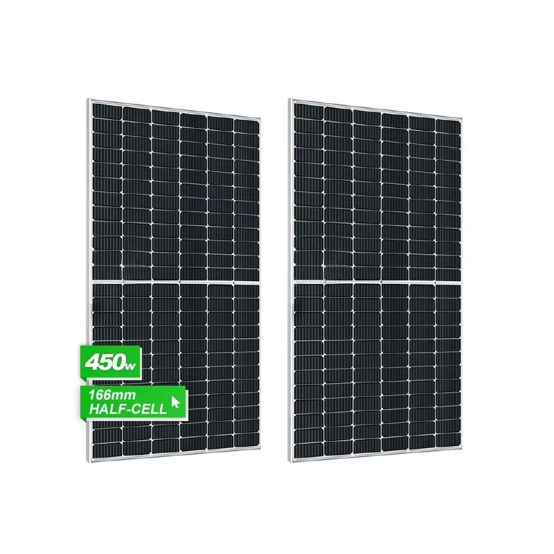 SSS Solar Half Cell 440w 450w 460w Mono pannelli solari in vendita con 30 anni di garanzia di generazione di energia.