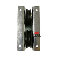 R-20 de ventana de aluminio, garrucha doble con aleta