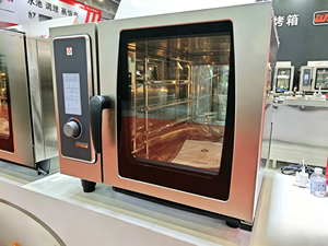 <span class=keywords><strong>Four</strong></span> à convection combiné vapeur commercial à 4 plateaux, chauffage rapide, acier inoxydable, <span class=keywords><strong>6</strong></span> kW, système de nettoyage automatique intégré - Product Image 2