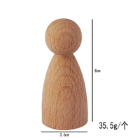 Petites poupées à chevilles en bois naturel inachevées pour bricolage peinture artisanat famille jouet et panneaux muraux artisanat en bois et boîtes en bois