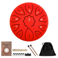 Tongue 6 Inch 11 Tones Number Design Hand Disc Percussion Instruments Upgraded Stainless Steel Non-Slip for Beginner Adult Kids