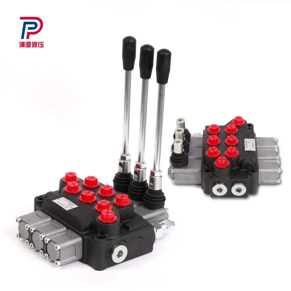 Puyuan 3 Spools Dcv40 Combine Hydraulic Harvest Hydraulic Oil Sectional Control Valve