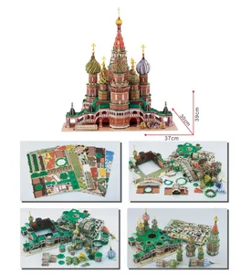 OEM ODM DIY Geschenk Spielzeug komplettes Papier-Modell weltbekannte Gebäude-Dekoration Schaum 3D-Puzzle für Kinder