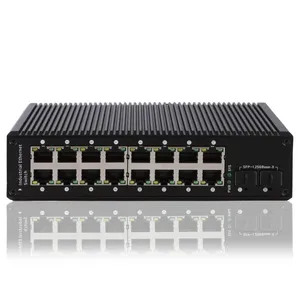 1000mbps L2 managed switch 16 port POE Ethernet Switch with 2 SFP Optical Fiber VLAN LACP IGMP