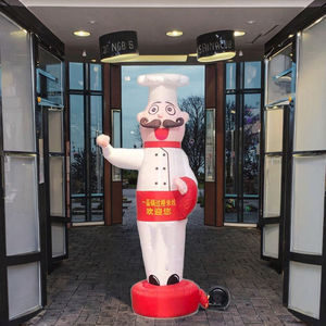 Hombre Inflable Publicitario para Tienda de <span class=keywords><strong>Kebab</strong></span>, Chef de Bienvenida con Mano Saludando, Bailarín Inflable, Sky Dancer - Product Image 1