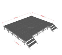 Suministro directo de fábrica Plataforma de escenario de aleación de aluminio de piso de escenario portátil de 4 pies de alta calidad con Material de hierro plegable China