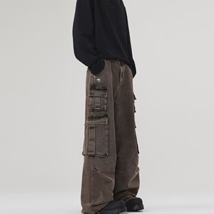 OEM/ODM nuevos estilos primavera otoño americano Retro lavado ropa de mujer Pantalones <span class=keywords><strong>Cargo</strong></span> Pantalon Femme De <span class=keywords><strong>Dama</strong></span> <span class=keywords><strong>Jeans</strong></span> - Product Image 2