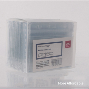 Porte-carte d'identité de haute qualité Deli PZ12, coque de protection transparente en <span class=keywords><strong>plastique</strong></span> pour <span class=keywords><strong>badge</strong></span> de travail - Product Image 3