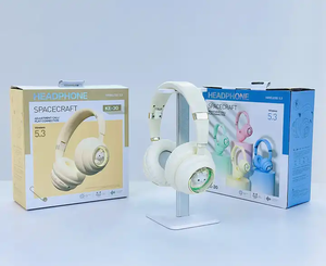 2023hot bán HelloKitty không dây Luminous Over-Ear Headphone PC trò chơi headphone đầy màu sắc hơi thở ánh sáng headphone - Product Image 5