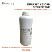 Encre absorbante infrarouge 650nm 770nm 810nm 880nm, encre de sécurité IR invisible pour impression jet d'encre et sérigraphie, bouteille de 1L