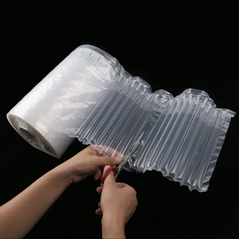rolo de filme bolha de ar material de embalagem inflável embalagem de amortecimento