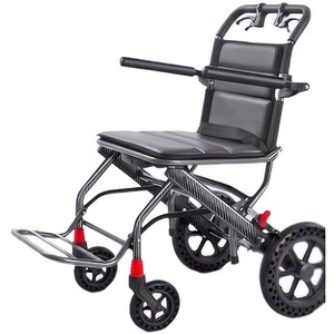 Easy to Fold Portable Foldable Lightweight Wheelchair Compact Folding Manual Wheel <b>Chair</b> for Disabled - Product Image 1