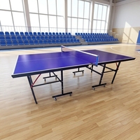 Table de tennis de table professionnelle ST pour intérieur, taille standard internationale, table de ping-pong pliable et mobile pour la maison et la salle de jeux