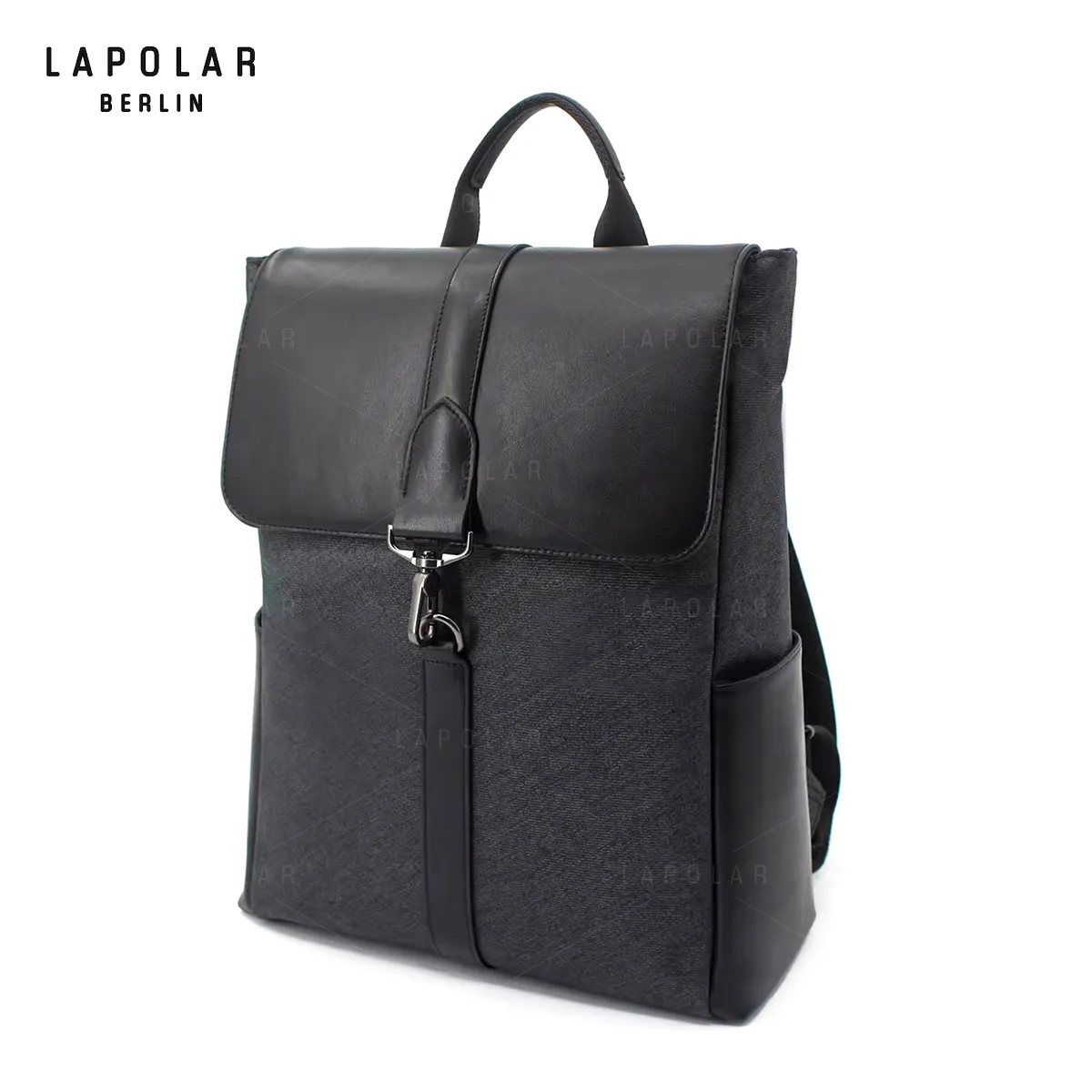 LAPOLAR fabrika yüksek kaliteli naylon deri öğrenci seyahat iş fonksiyonlu sırt çantası açık moda kolej için