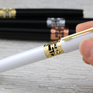 Stylos Roller Métalliques Personnalisés avec Logo, Creux, Noir et Or Rose, Nouveaux Modèles Professionnels - Product Image 4