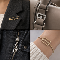 Étiquettes métalliques carrées personnalisées HONMEO, étiquettes métalliques en relief pour jeans, étiquettes pour vêtements en denim, fabricant en gros