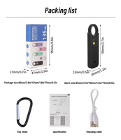 Alarme de sécurité portable personnalisée avec logo de marque OEM, porte-clés d'autodéfense, produits de protection pour femmes