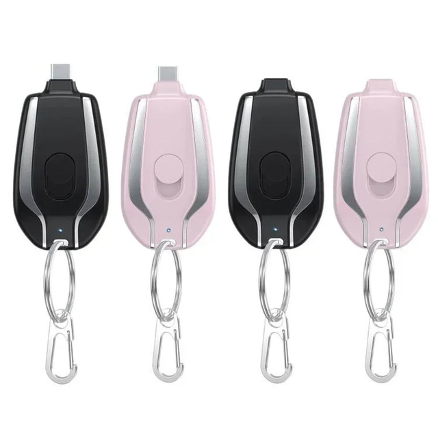 Factory Custom Portable Mini Smart Keychain Charger Promotional Emergency Power Bank with Display for Phone Battery Type