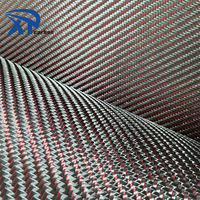 Kain Reflektif Serat Karbon Merah Metalik Twill Grosir Pabrik