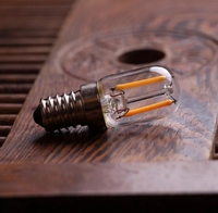 Ampoule LED à filament 1W T20, lumière de nuit, blanc chaud, verre AC 220V E12, forme tubulaire miniature, indicateur de réfrigérateur