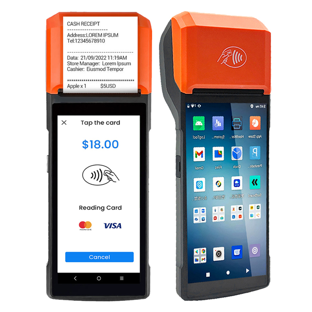 Support SoftPOS Android Handheld Mobile POS Device NFC Card Reader Payment Terminal R330 Plus