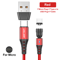 Kabel Data USB Tipe C 3 in 1 Pengisian Cepat 3A Magnetik Berbahan Nilon untuk iPhone Android Kamera Ponsel