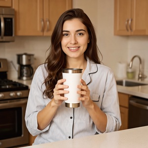 Vaso de acero inoxidable de 16OZ, taza de café portátil de doble pared, taza personalizada <span class=keywords><strong>brasileña</strong></span> - Product Image 3