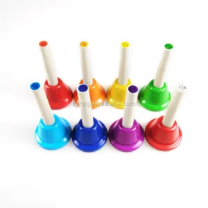 Campana de mano campana de mano 8 notas metal colorido Juguete musical para niños instrumento de percusión