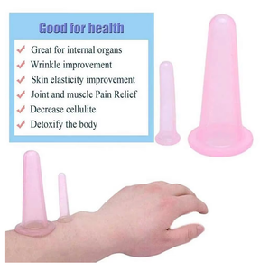 Silicone ventouses pot maison Anti <span class=keywords><strong>Cellulite</strong></span> Massage thérapie outil visage Durable vide canettes <span class=keywords><strong>ventouse</strong></span> Transparent/rose - Product Image 4