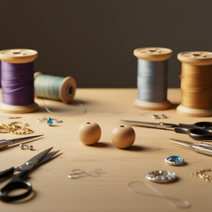 Perline di legno Ilan rotonde da 35 mm per artigianato e progetti fai da te - Product Image 2