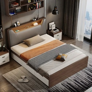 Cadre de lit en bois moderne tendance avec tiroir de rangement Ensembles de meubles de <span class=keywords><strong>chambre</strong></span> Option <span class=keywords><strong>Design</strong></span> contemporain Idéal pour les chambres modernes - Product Image 4