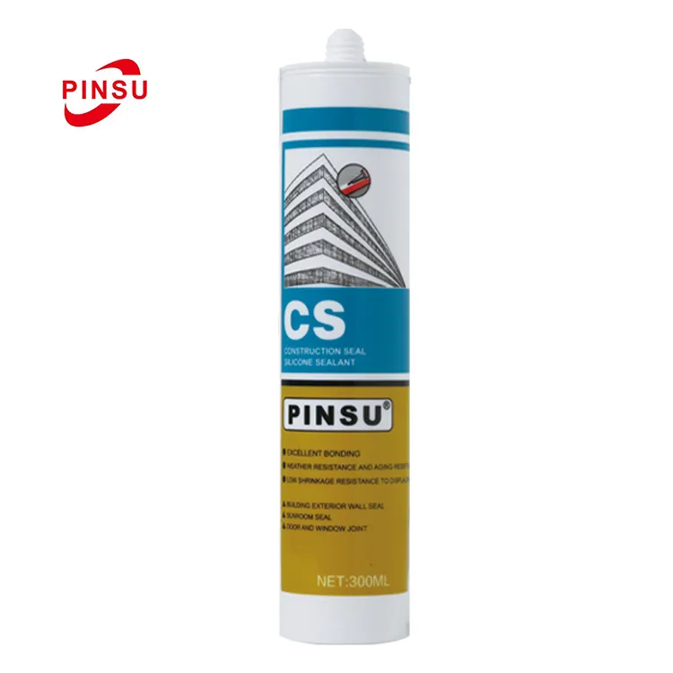 PINSU-CS Быстросохнущий Водонепроницаемый строительный нейтральный силиконовый герметик, устойчивый к атмосферным воздействиям