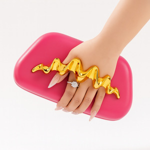 Sacs à chaîne de luxe populaires personnalisés, pochettes et sacs à main de soirée tendance avec fermetures éclair pour femmes - Product Image 6