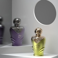 Flacon de parfum vide en verre élégant et luxueux de 100 ml, avec capuchon magnétique rond plat, personnalisable et de qualité supérieure