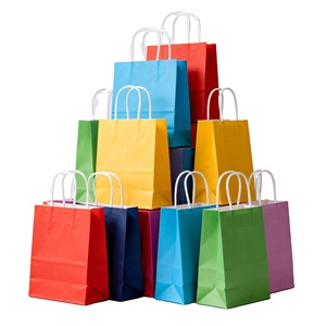 Bolsa de Regalo de Papel Kraft de Lujo, Reciclable y Desechable, de 27*21*11 cm, con Impresión Flexográfica a Color y Logotipo Personalizado - Product Image 1