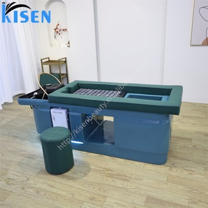 Kisen Salon Multi-functional Bed Hair Wash Machine Foot Bath Body <b>Sauna</b> Table with Water Circulated Fumigated Dome - Product Image 3