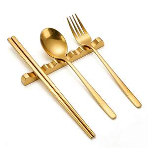 Servicios de Producción Personalizados de Fábrica: Palillos, Cucharas y Tenedores de Acero Inoxidable con Acabado PVD en Oro y Bronce, Porta Palillos y Cubiertos - Product Image 2