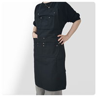 Tablier de Barbier en Toile Sans Manches avec Multiples Poches pour Coiffeur Homme Femme, Vêtements de Travail Personnalisables Imprimés