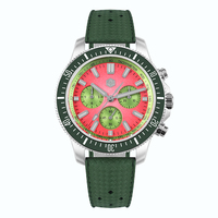 Großhandel Custom San Martin Vintage Chronograph Pfau Mechanische Automatik 316L Edelstahl Taucher Uhr Mann zum Verkauf