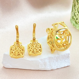 Accessori da donna gioielli in acciaio inox animale leopardo oro placcatura in oro set orecchino e anello per le donne e gli uomini - Product Image 5