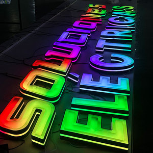 カスタムRGBモーションエフェクト3D LEDライトレターマジックチャンネルサイン防水壁マウント屋外装飾用 - Product Image 2