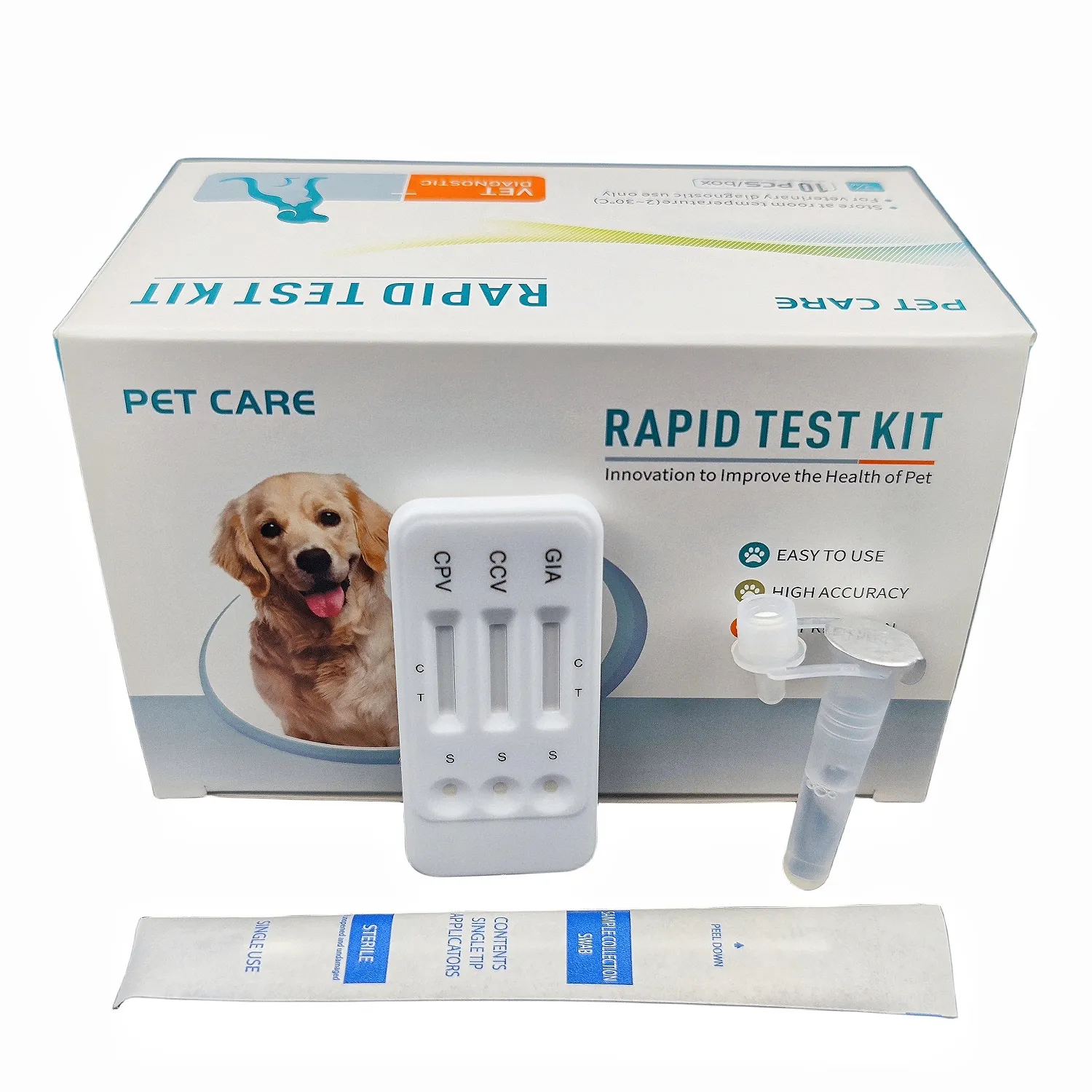 Động vật Bộ dụng cụ xét nghiệm canine heartworm chw Ag kiểm tra