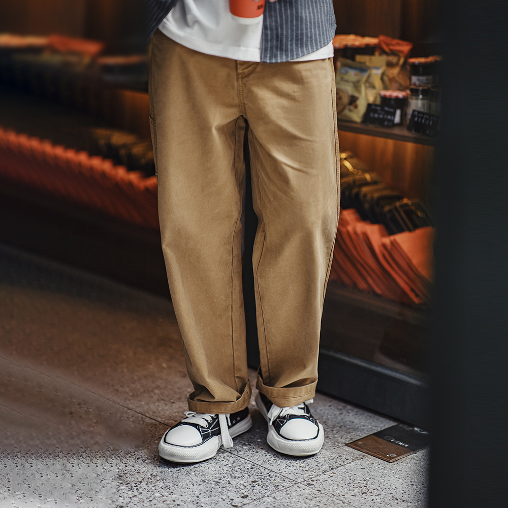 【BAON】Malu Vintage Damage Cotton Pants VINTAGE WASHED-OUT DENIM PANTS - GUBIN | 60% - Asian Fashion