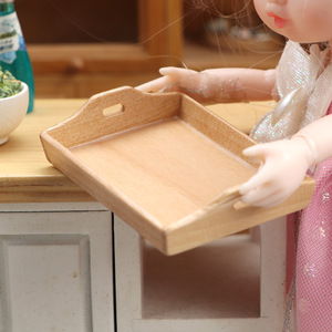 Quy Mô 1:12 Thu Nhỏ Không Sơn Phục Vụ Bảng Khay Đứng Tự Đứng Bằng Gỗ Tự Làm Đồ Chơi Cho Nhà Bếp Trang Trí Nội Thất Không Hoàn Thành Kệ - Product Image 4