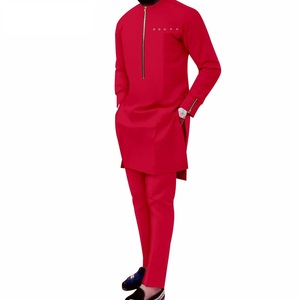 Tenues de haute qualité en deux pièces pour hommes, costume africain pour hommes, ensemble pantalon et chemise pour hommes, designs de vêtements traditionnels africains - Product Image 6