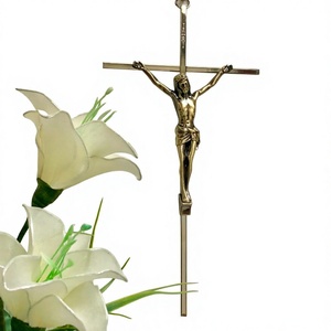 Crucifix Métal Croix Jésus Suspendu Religieux Inspirant INRI - Product Image 1