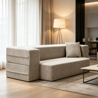 Sofá Cama Convertible Moderno y Minimalista, Multifuncional, con Cajones de Almacenamiento para Apartamentos y Salas de Estar Pequeñas